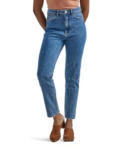 Women's tapered blue jeans